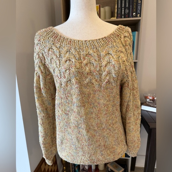 Vintage Oversized Women's Multicolor Knit Sweater Medium - Picture 1 of 5
